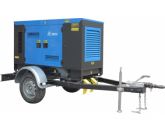 ТСС ЭД-40-Т400-2РКМ7 в шумозащитном кожухе на прицепе с АВР